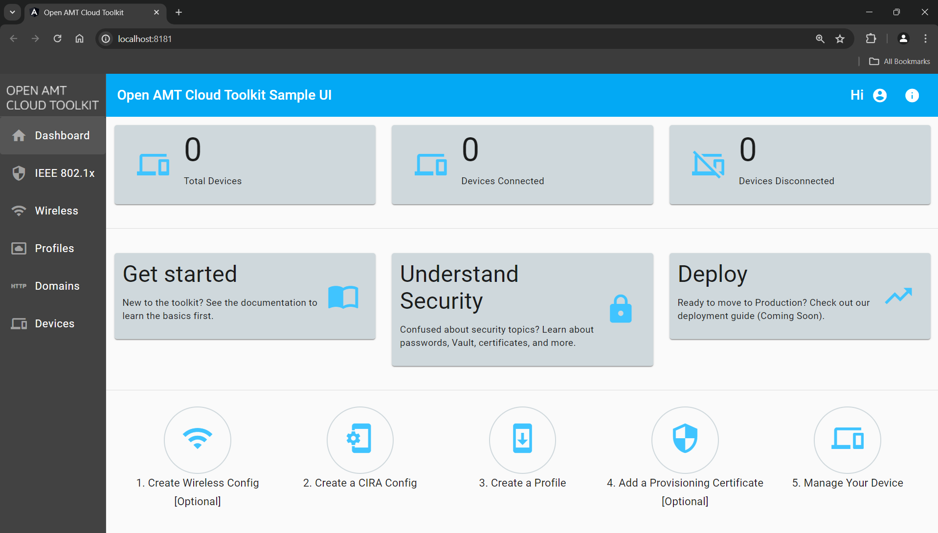 Figure 3: Console UI Startup